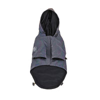 HKM-5088189 Rainproof Hooded Jacket for Small to Medium Dogs - Casual Polyester Clothing in Gray