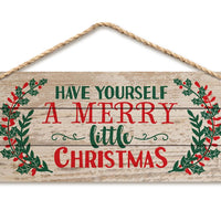 HKM-508883 Christmas Cartoon Beech Craft Pendant Decoration - 20.3cm x 10.8cm, 87g