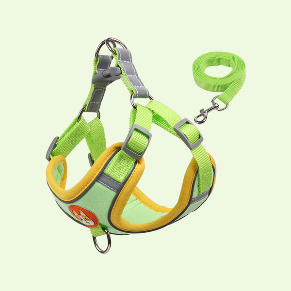 HKM-5089085 Chest Strap Pet Leash Vest for Small to Medium Dogs, Soft Cotton in Multiple Colors