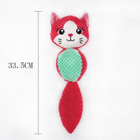 HKM-5089469 Plush Chew Toy for Dogs - Cute Rabbit, Squirrel, Fox & Raccoon Designs