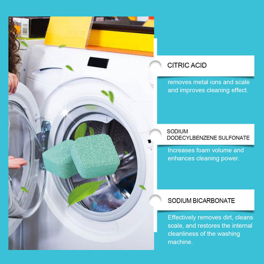 HKM-5089981 Washing Machine Cleaning Tablets for Stain Removal and Descaling, 12 Pack