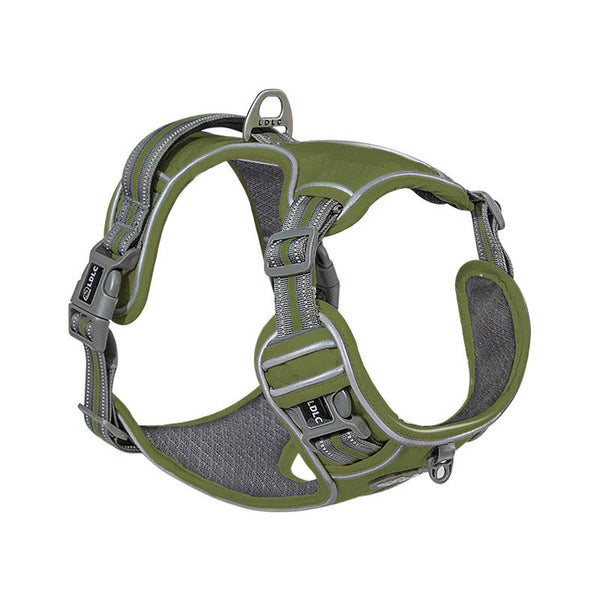 HKM-5090365 Explosion-Proof Nylon Pet Chest and Back Harness with Shock Absorption and Night Vision Reflective Features