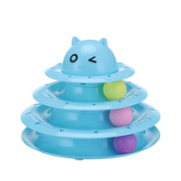HKM-5090621 Three-Layer Round Cat Toy with Sounds - Durable PP Material