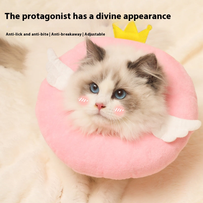 HKM-5091773 Pet Anti-Licking Collar for Cats - Waterproof Mohair Design in Various Colors and Sizes