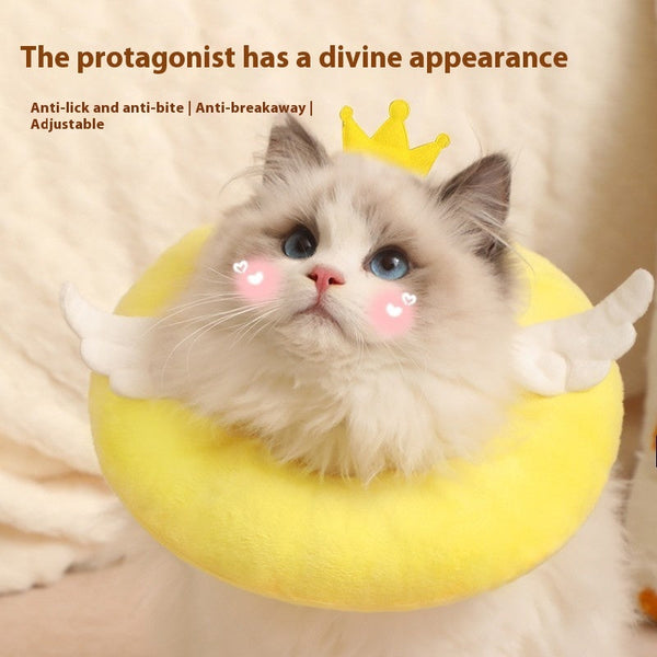 HKM-5091773 Pet Anti-Licking Collar for Cats - Waterproof Mohair Design in Various Colors and Sizes