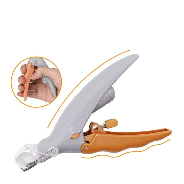 HKM-5093053 LED Light Pet Nail Clipper with Magnifier - Multi-Function Grooming Tool for Dogs and Cats
