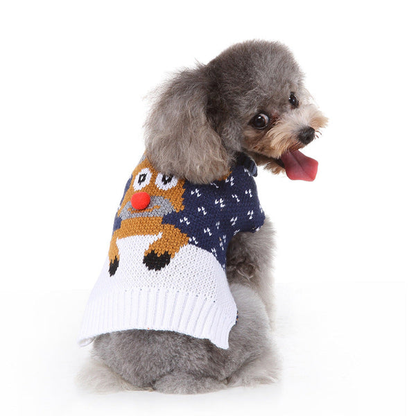 HKM-5093565 Fashion Printed Dog Sweater - Warm and Stylish Pet Apparel in Multiple Sizes