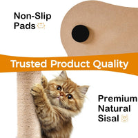 HKM-5094205 Multi-Functional Cat Scratching Post with Cozy Bed, Sisal Scratcher, and Interactive Ball Track for Indoor Cats