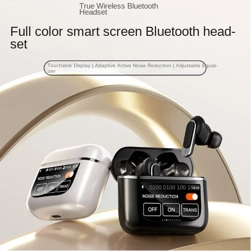 HKM-509587 Wireless Sports Headset with ANC, Long Battery Life, LED Display, Waterproof, Compatible with Android & Apple
