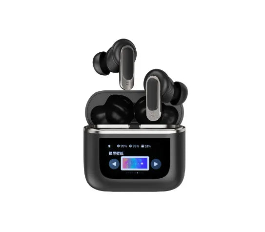 HKM-509587 Wireless Sports Headset with ANC, Long Battery Life, LED Display, Waterproof, Compatible with Android & Apple