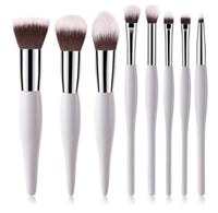 HKM-509651 8-Piece Makeup Cover Brush Set with Wooden Handle and Nylon Bristles