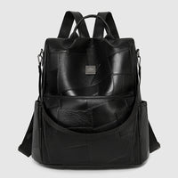 HKM-5097789 Trendy Soft-Textured Crossbody Backpack for Women - Versatile Everyday Use in Black, White, and Brown
