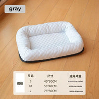 HKM-5099581 Cooling Cat Bed Cushion for Dogs and Puppies - Breathable Square Sleep Mat in Green