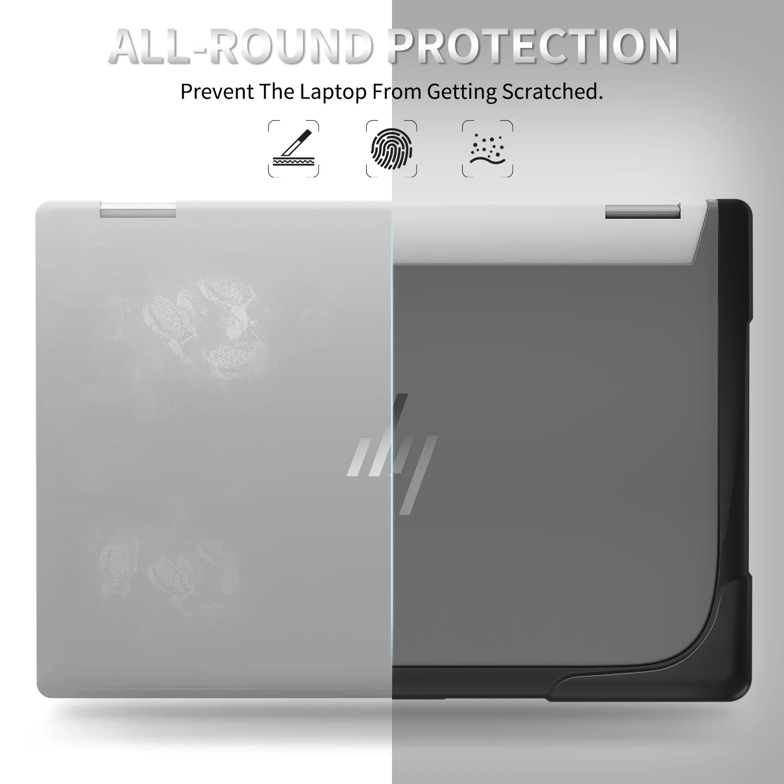 HKM-509971 Black Protective Laptop Case for HP ENVY x360 14-inch 2-in-1 Laptop