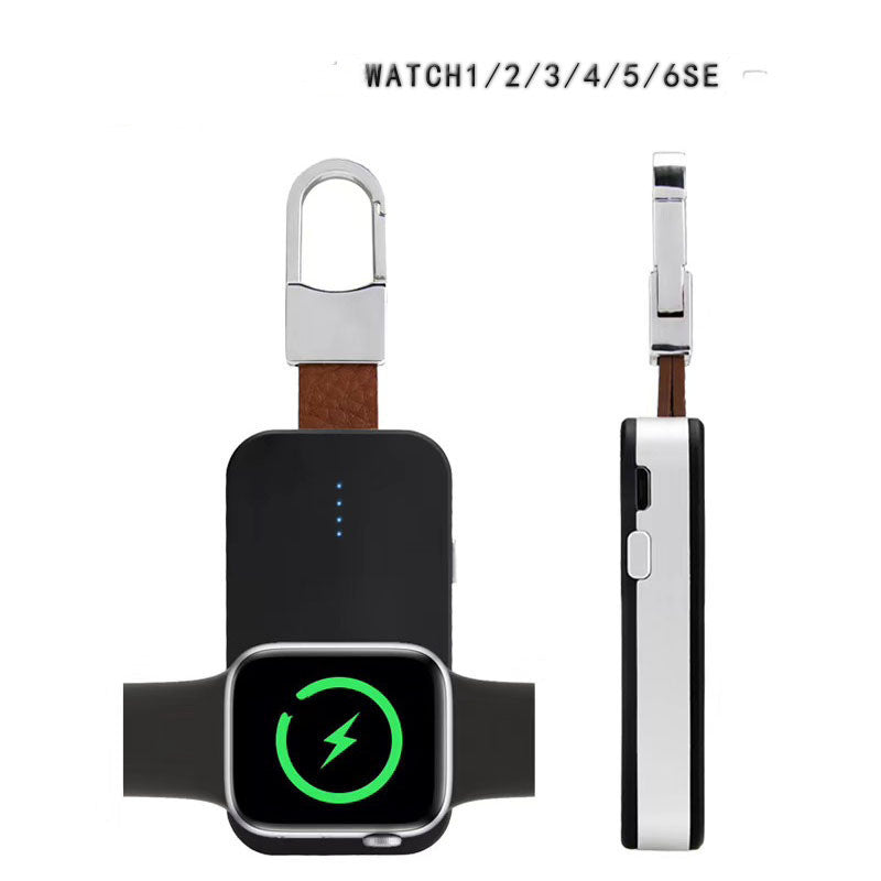 HKM-509971 Compact Wireless Charger for Apple Watch with Built-in Battery, 1000mAh Capacity
