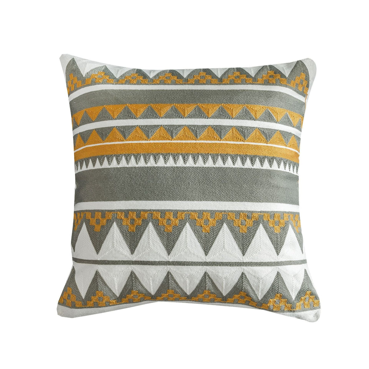HKM-509971 Nordic Simple Embroidered Pillow Cover - Cotton Cushion with Stripes for Home Décor