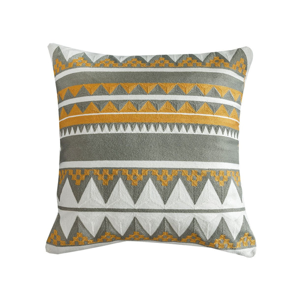 HKM-509971 Nordic Simple Embroidered Pillow Cover - Cotton Cushion with Stripes for Home Décor