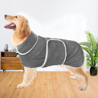 HKM-5100989 Super Absorbent Dog Bathrobe Towel Pajamas for Medium to Large Dogs