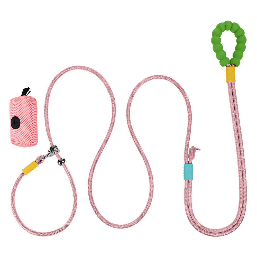 HKM-5101117 Crossbody Pet Harness with Safety Rope and Waste Bag Holder in Multiple Colors