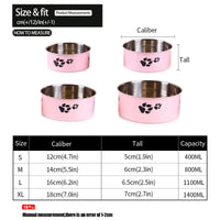 HKM-5101501 Large Capacity Stainless Steel Dog Bowl - Anti-Tumble Design for Cats