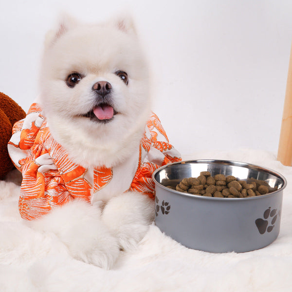 HKM-5101501 Large Capacity Stainless Steel Dog Bowl - Anti-Tumble Design for Cats