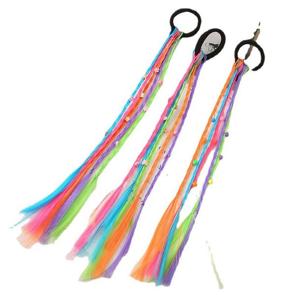 HKM-510163 Colorful Braided Wigs for Kids with Hair Accessories - Princess Series, Korean Style