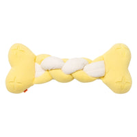 HKM-5102141 Twist Bone Plush Dog Toy - Bite-Resistant and Scented, Available in Small and Plus Size