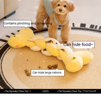 HKM-5102141 Twist Bone Plush Dog Toy - Bite-Resistant and Scented, Available in Small and Plus Size