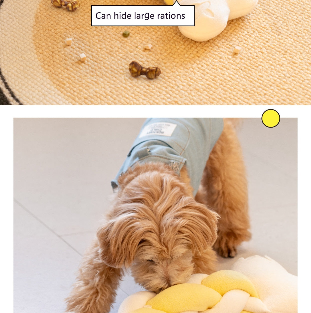 HKM-5102141 Twist Bone Plush Dog Toy - Bite-Resistant and Scented, Available in Small and Plus Size