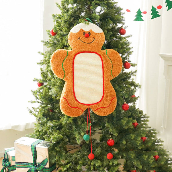 HKM-5103165 Gingerbread Man Pet Mat - Warm Acrylic Fiber Cushion for Dogs and Cats, 55x73cm