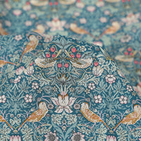 HKM-510419 Lightweight Tana Lawn Cotton Fabric - Strawberry Thief Design, 135cm Width, Perfect for Clothing and DIY Projects