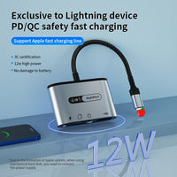 HKM-510483 4-in-1 USB 3.0 OTG Card Reader for iPhone and iPad with Fast Charging Capability