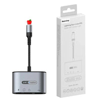 HKM-510483 4-in-1 USB 3.0 OTG Card Reader for iPhone and iPad with Fast Charging Capability