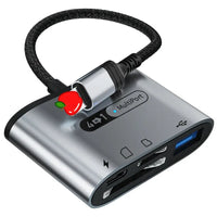 HKM-510483 4-in-1 USB 3.0 OTG Card Reader for iPhone and iPad with Fast Charging Capability