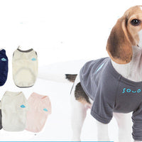 HKM-5105469 Gray Cotton Dog Vest for Pets - Comfortable Two-Legged Clothing in Various Sizes