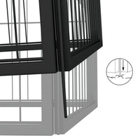 HKM-5106365 4-Piece Powder-Coated Steel Dog Playpen - Easy Assembly, Spacious Design