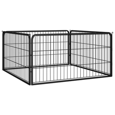 HKM-5106365 4-Piece Powder-Coated Steel Dog Playpen - Easy Assembly, Spacious Design