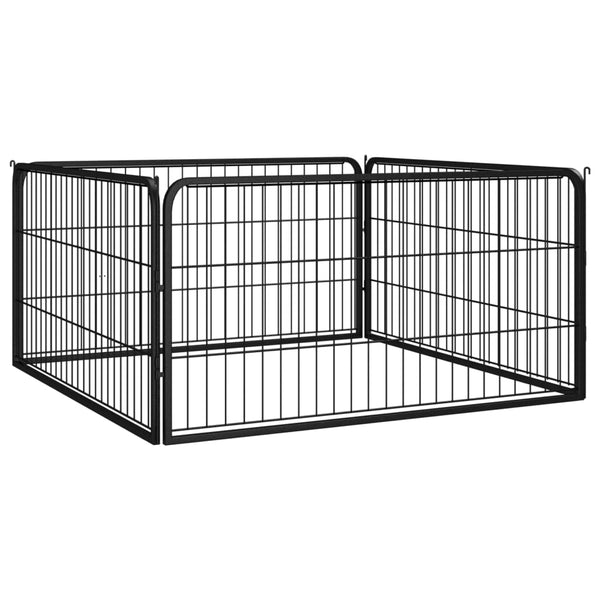 HKM-5106365 4-Piece Powder-Coated Steel Dog Playpen - Easy Assembly, Spacious Design