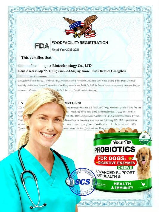 HKM-5107133 Probiotics Soft Chews for Dogs - Supports Seasonal Allergies, Gut and Digestive Health