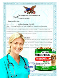 HKM-5107133 Probiotics Soft Chews for Dogs - Supports Seasonal Allergies, Gut and Digestive Health