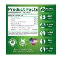 HKM-5107133 Probiotics Soft Chews for Dogs - Supports Seasonal Allergies, Gut and Digestive Health