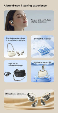 HKM-510739 Wireless Bone Conduction Earbud Headphones with Open Earhook Design for Sports - Model YX46 2025