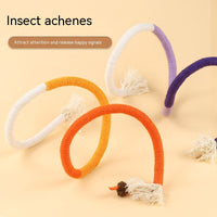 HKM-5107901 Cat Bite Rope Toy – Cotton Thread Pet Teaser Stick in Vibrant Colors