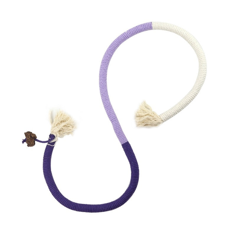 HKM-5107901 Cat Bite Rope Toy – Cotton Thread Pet Teaser Stick in Vibrant Colors