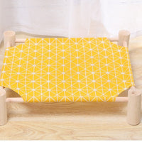 HKM-5108669 Removable and Washable Moisture-Proof Kitty Nest Hammock with Solid Wood Frame