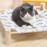 HKM-5108669 Removable and Washable Moisture-Proof Kitty Nest Hammock with Solid Wood Frame