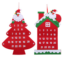 HKM-510867 Christmas Countdown Calendar Pendant - Festive Tree & House Design, Perfect for Holiday Decor
