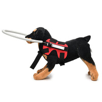 HKM-5109053 Anti-Collision Ring for Blind Dogs - Adjustable Polyester Safety Ring, Available in Blue and Red, Sizes S and M