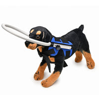 HKM-5109053 Anti-Collision Ring for Blind Dogs - Adjustable Polyester Safety Ring, Available in Blue and Red, Sizes S and M