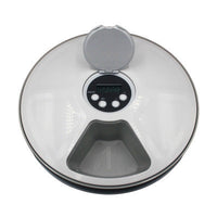 HKM-5110845 Automatic 6-Grid Pet Feeder with Music Reminder for Dogs and Cats
